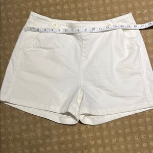 J. Crew White Bermuda Shorts Rolled Hem